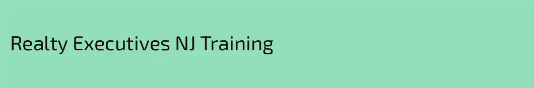 Realty Executives NJ Training